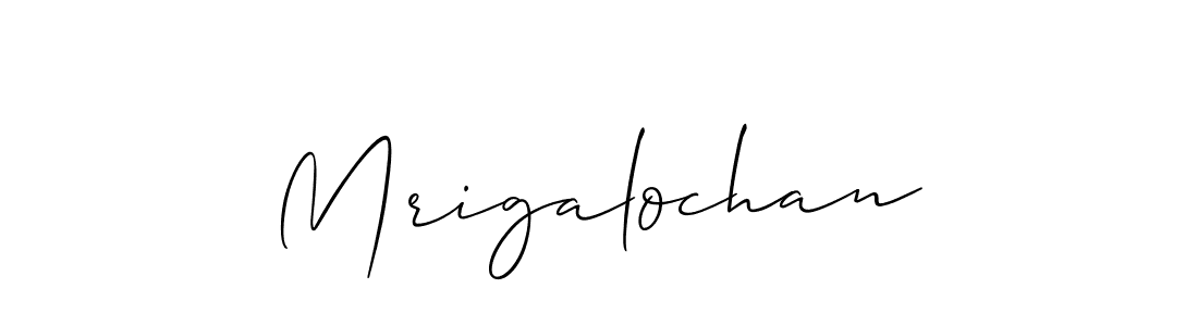 How to make Mrigalochan signature? Allison_Script is a professional autograph style. Create handwritten signature for Mrigalochan name. Mrigalochan signature style 2 images and pictures png