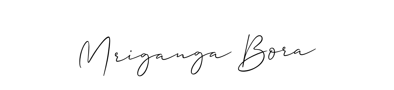 Similarly Allison_Script is the best handwritten signature design. Signature creator online .You can use it as an online autograph creator for name Mriganga Bora. Mriganga Bora signature style 2 images and pictures png