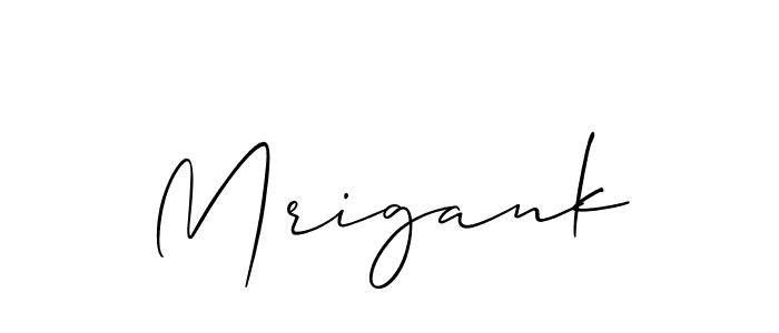 Create a beautiful signature design for name Mrigank. With this signature (Allison_Script) fonts, you can make a handwritten signature for free. Mrigank signature style 2 images and pictures png