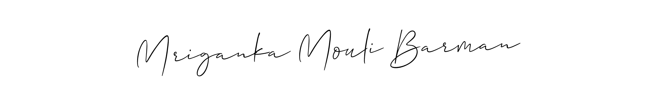 Also You can easily find your signature by using the search form. We will create Mriganka Mouli Barman name handwritten signature images for you free of cost using Allison_Script sign style. Mriganka Mouli Barman signature style 2 images and pictures png