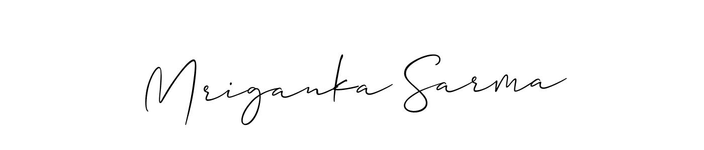 Best and Professional Signature Style for Mriganka Sarma. Allison_Script Best Signature Style Collection. Mriganka Sarma signature style 2 images and pictures png