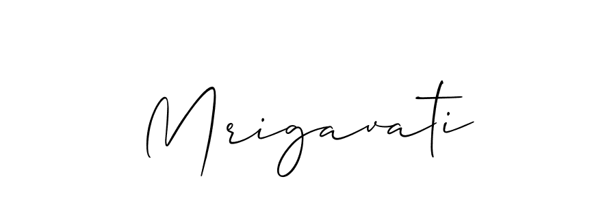 You should practise on your own different ways (Allison_Script) to write your name (Mrigavati) in signature. don't let someone else do it for you. Mrigavati signature style 2 images and pictures png