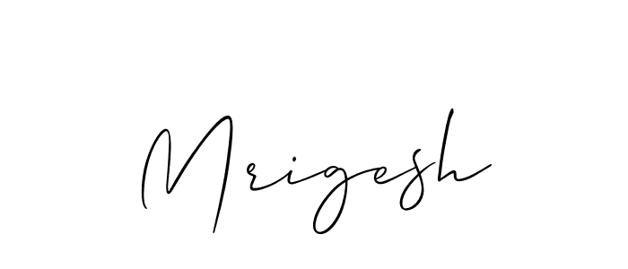 How to make Mrigesh name signature. Use Allison_Script style for creating short signs online. This is the latest handwritten sign. Mrigesh signature style 2 images and pictures png