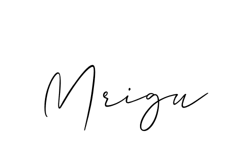Allison_Script is a professional signature style that is perfect for those who want to add a touch of class to their signature. It is also a great choice for those who want to make their signature more unique. Get Mrigu name to fancy signature for free. Mrigu signature style 2 images and pictures png