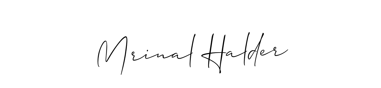 This is the best signature style for the Mrinal Halder name. Also you like these signature font (Allison_Script). Mix name signature. Mrinal Halder signature style 2 images and pictures png