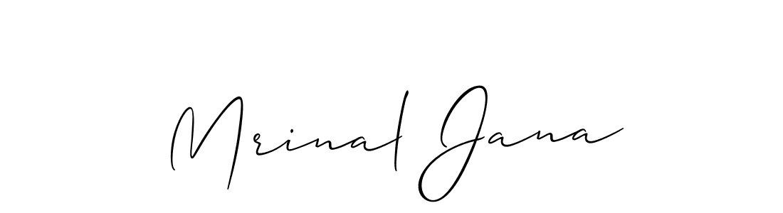 Make a short Mrinal Jana signature style. Manage your documents anywhere anytime using Allison_Script. Create and add eSignatures, submit forms, share and send files easily. Mrinal Jana signature style 2 images and pictures png