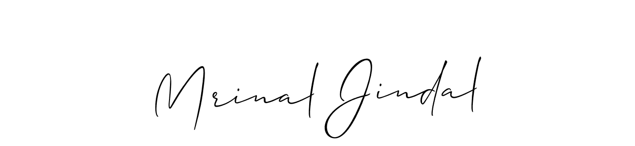 How to Draw Mrinal Jindal signature style? Allison_Script is a latest design signature styles for name Mrinal Jindal. Mrinal Jindal signature style 2 images and pictures png