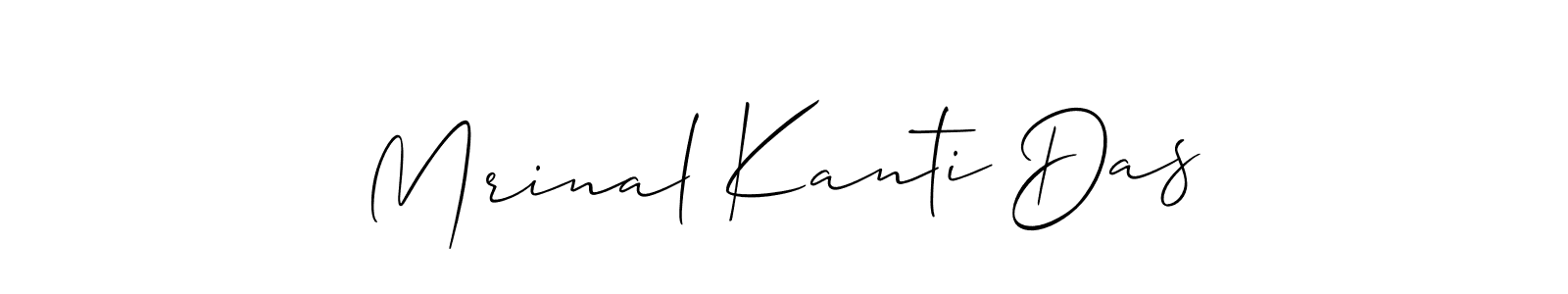 Design your own signature with our free online signature maker. With this signature software, you can create a handwritten (Allison_Script) signature for name Mrinal Kanti Das. Mrinal Kanti Das signature style 2 images and pictures png