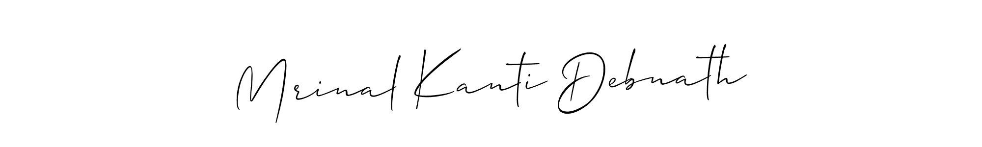 How to make Mrinal Kanti Debnath name signature. Use Allison_Script style for creating short signs online. This is the latest handwritten sign. Mrinal Kanti Debnath signature style 2 images and pictures png