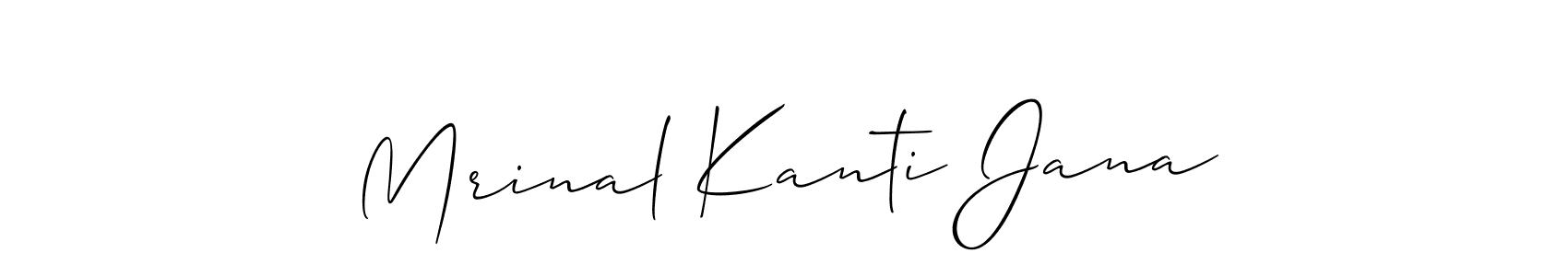 Allison_Script is a professional signature style that is perfect for those who want to add a touch of class to their signature. It is also a great choice for those who want to make their signature more unique. Get Mrinal Kanti Jana name to fancy signature for free. Mrinal Kanti Jana signature style 2 images and pictures png