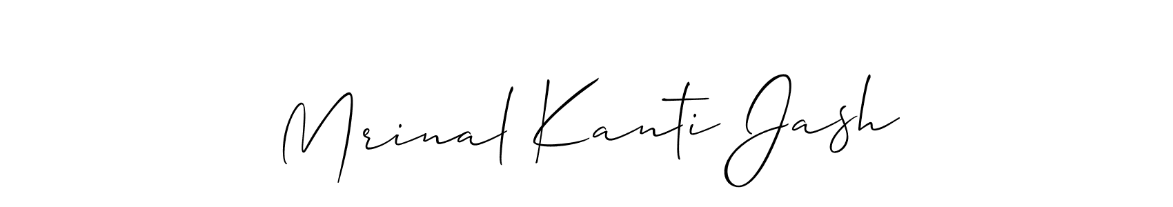 How to make Mrinal Kanti Jash name signature. Use Allison_Script style for creating short signs online. This is the latest handwritten sign. Mrinal Kanti Jash signature style 2 images and pictures png