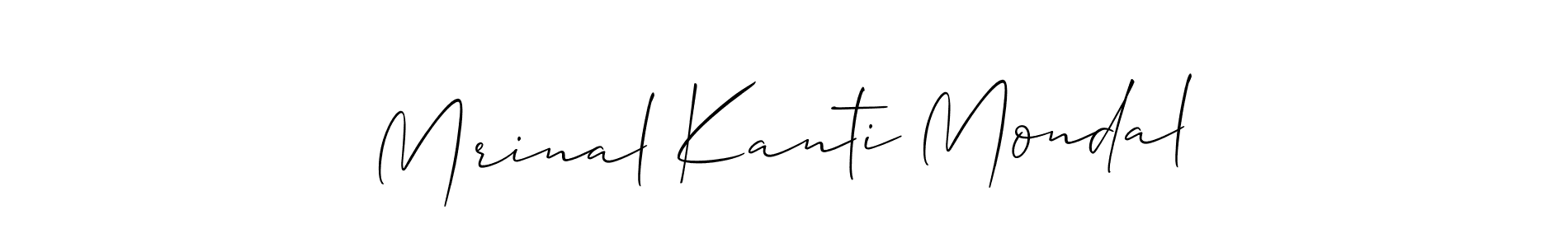 The best way (Allison_Script) to make a short signature is to pick only two or three words in your name. The name Mrinal Kanti Mondal include a total of six letters. For converting this name. Mrinal Kanti Mondal signature style 2 images and pictures png