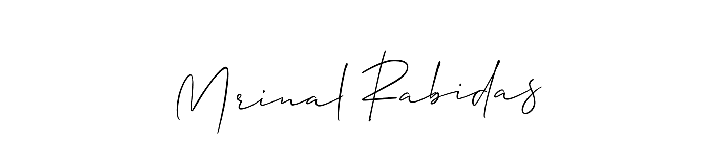 Make a beautiful signature design for name Mrinal Rabidas. With this signature (Allison_Script) style, you can create a handwritten signature for free. Mrinal Rabidas signature style 2 images and pictures png