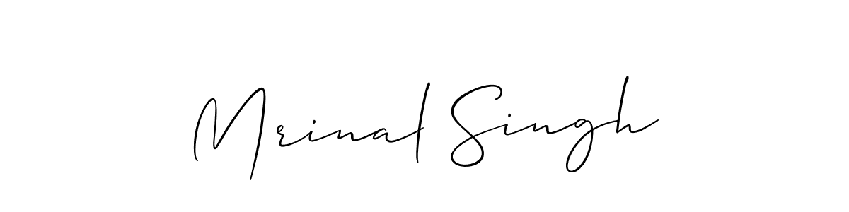 This is the best signature style for the Mrinal Singh name. Also you like these signature font (Allison_Script). Mix name signature. Mrinal Singh signature style 2 images and pictures png