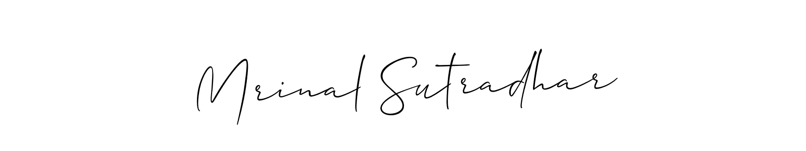 if you are searching for the best signature style for your name Mrinal Sutradhar. so please give up your signature search. here we have designed multiple signature styles  using Allison_Script. Mrinal Sutradhar signature style 2 images and pictures png