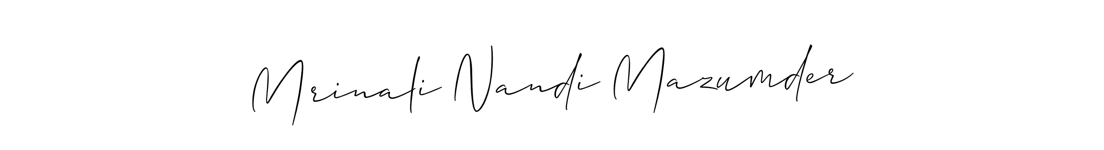 Make a beautiful signature design for name Mrinali Nandi Mazumder. Use this online signature maker to create a handwritten signature for free. Mrinali Nandi Mazumder signature style 2 images and pictures png