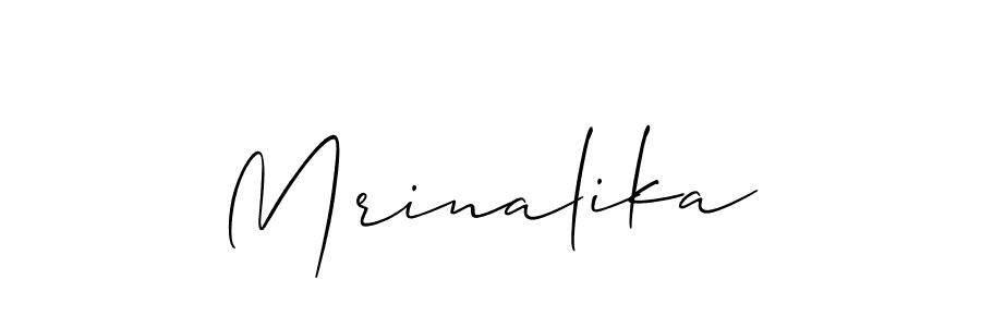 How to Draw Mrinalika signature style? Allison_Script is a latest design signature styles for name Mrinalika. Mrinalika signature style 2 images and pictures png
