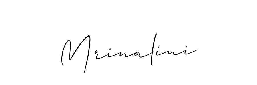 Create a beautiful signature design for name Mrinalini. With this signature (Allison_Script) fonts, you can make a handwritten signature for free. Mrinalini signature style 2 images and pictures png