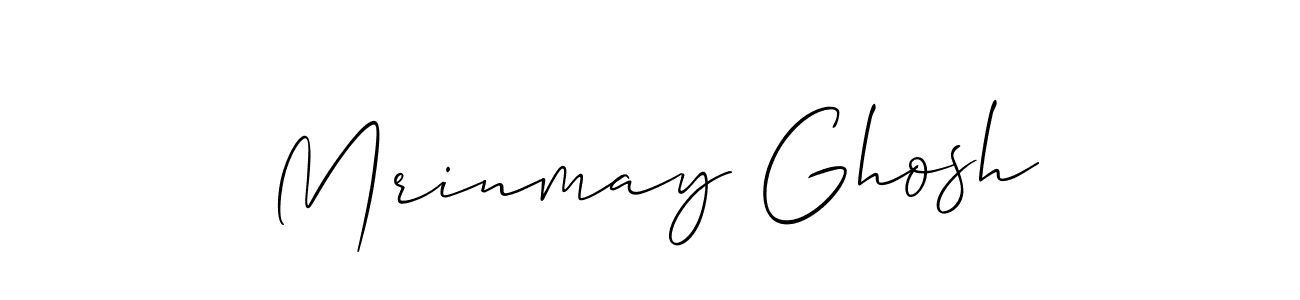 Allison_Script is a professional signature style that is perfect for those who want to add a touch of class to their signature. It is also a great choice for those who want to make their signature more unique. Get Mrinmay Ghosh name to fancy signature for free. Mrinmay Ghosh signature style 2 images and pictures png