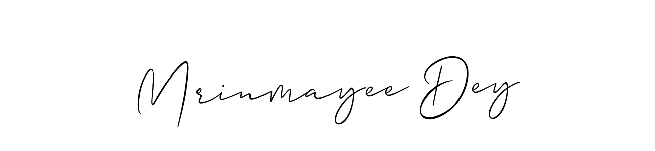 It looks lik you need a new signature style for name Mrinmayee Dey. Design unique handwritten (Allison_Script) signature with our free signature maker in just a few clicks. Mrinmayee Dey signature style 2 images and pictures png