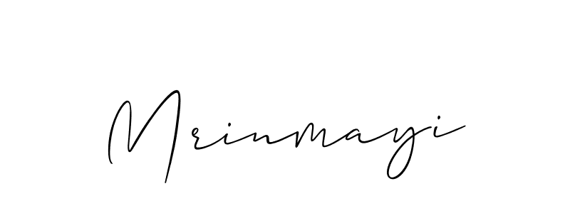 The best way (Allison_Script) to make a short signature is to pick only two or three words in your name. The name Mrinmayi include a total of six letters. For converting this name. Mrinmayi signature style 2 images and pictures png