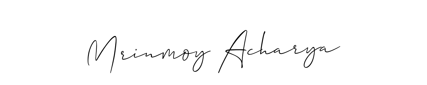 How to Draw Mrinmoy Acharya signature style? Allison_Script is a latest design signature styles for name Mrinmoy Acharya. Mrinmoy Acharya signature style 2 images and pictures png