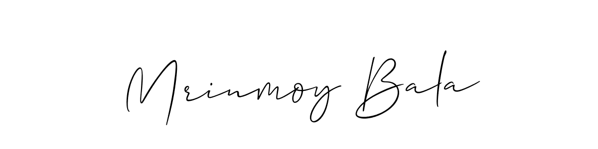 Use a signature maker to create a handwritten signature online. With this signature software, you can design (Allison_Script) your own signature for name Mrinmoy Bala. Mrinmoy Bala signature style 2 images and pictures png