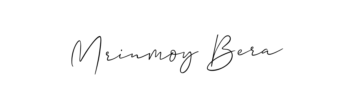 Make a beautiful signature design for name Mrinmoy Bera. With this signature (Allison_Script) style, you can create a handwritten signature for free. Mrinmoy Bera signature style 2 images and pictures png