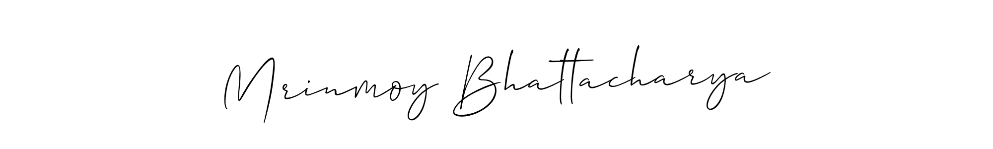 The best way (Allison_Script) to make a short signature is to pick only two or three words in your name. The name Mrinmoy Bhattacharya include a total of six letters. For converting this name. Mrinmoy Bhattacharya signature style 2 images and pictures png