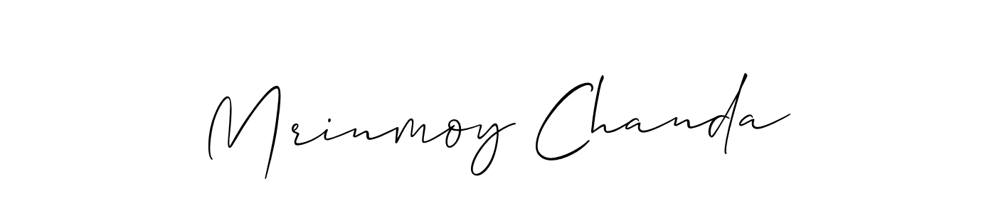 Make a short Mrinmoy Chanda signature style. Manage your documents anywhere anytime using Allison_Script. Create and add eSignatures, submit forms, share and send files easily. Mrinmoy Chanda signature style 2 images and pictures png