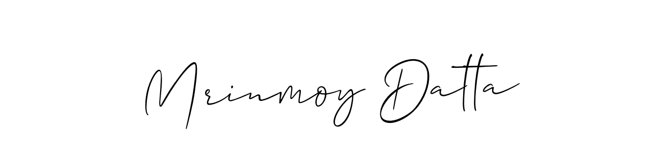Create a beautiful signature design for name Mrinmoy Datta. With this signature (Allison_Script) fonts, you can make a handwritten signature for free. Mrinmoy Datta signature style 2 images and pictures png