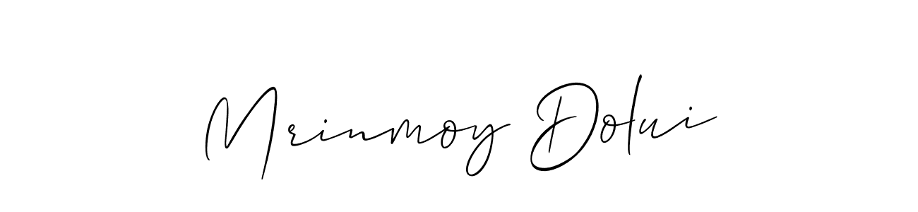 Use a signature maker to create a handwritten signature online. With this signature software, you can design (Allison_Script) your own signature for name Mrinmoy Dolui. Mrinmoy Dolui signature style 2 images and pictures png