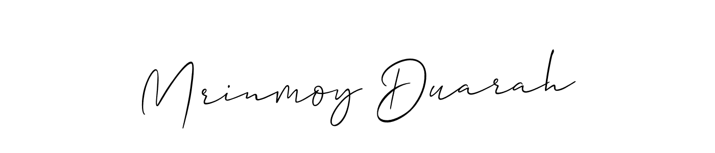 It looks lik you need a new signature style for name Mrinmoy Duarah. Design unique handwritten (Allison_Script) signature with our free signature maker in just a few clicks. Mrinmoy Duarah signature style 2 images and pictures png