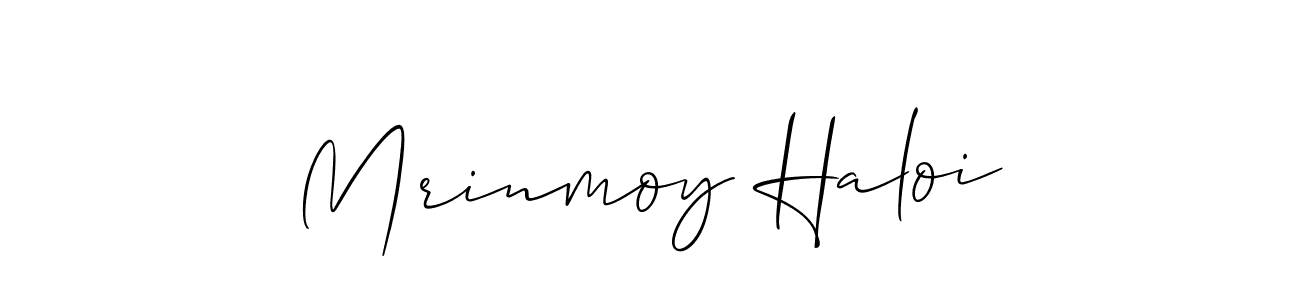 This is the best signature style for the Mrinmoy Haloi name. Also you like these signature font (Allison_Script). Mix name signature. Mrinmoy Haloi signature style 2 images and pictures png