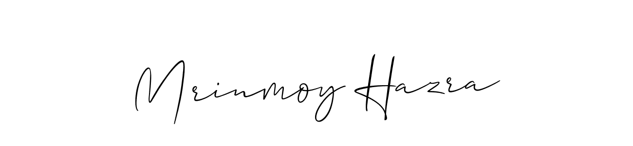 Make a short Mrinmoy Hazra signature style. Manage your documents anywhere anytime using Allison_Script. Create and add eSignatures, submit forms, share and send files easily. Mrinmoy Hazra signature style 2 images and pictures png