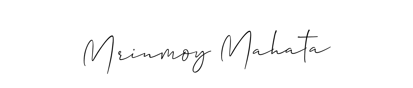 Create a beautiful signature design for name Mrinmoy Mahata. With this signature (Allison_Script) fonts, you can make a handwritten signature for free. Mrinmoy Mahata signature style 2 images and pictures png