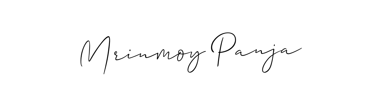 Also You can easily find your signature by using the search form. We will create Mrinmoy Panja name handwritten signature images for you free of cost using Allison_Script sign style. Mrinmoy Panja signature style 2 images and pictures png