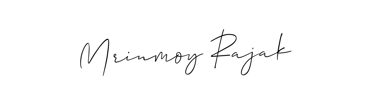 How to make Mrinmoy Rajak name signature. Use Allison_Script style for creating short signs online. This is the latest handwritten sign. Mrinmoy Rajak signature style 2 images and pictures png