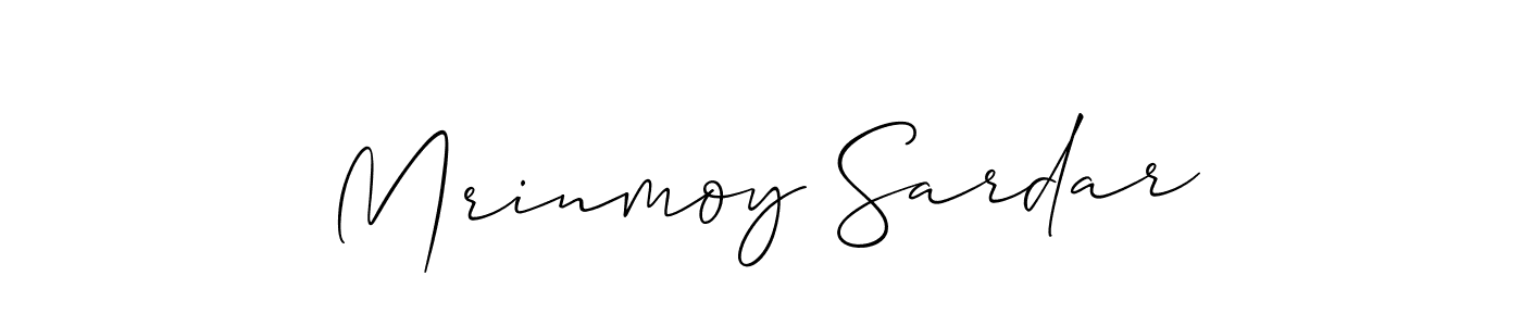 Also we have Mrinmoy Sardar name is the best signature style. Create professional handwritten signature collection using Allison_Script autograph style. Mrinmoy Sardar signature style 2 images and pictures png