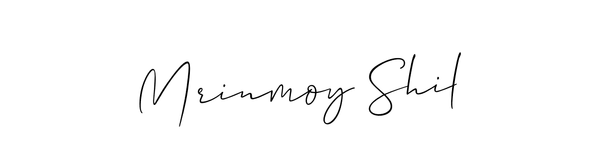 if you are searching for the best signature style for your name Mrinmoy Shil. so please give up your signature search. here we have designed multiple signature styles  using Allison_Script. Mrinmoy Shil signature style 2 images and pictures png
