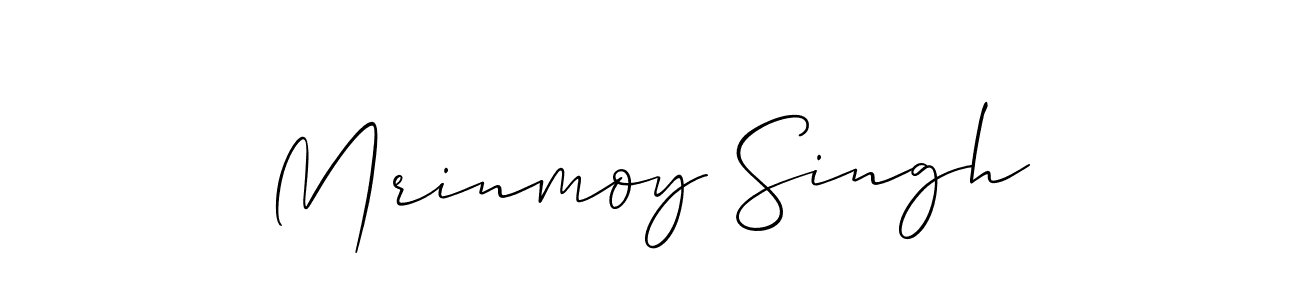Allison_Script is a professional signature style that is perfect for those who want to add a touch of class to their signature. It is also a great choice for those who want to make their signature more unique. Get Mrinmoy Singh name to fancy signature for free. Mrinmoy Singh signature style 2 images and pictures png
