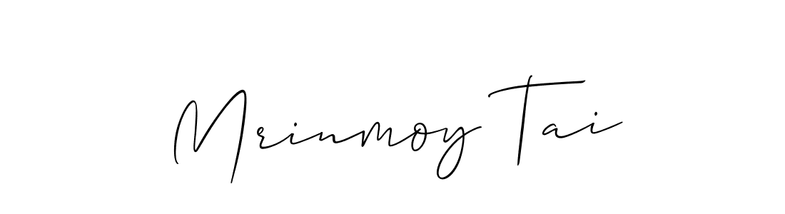 Use a signature maker to create a handwritten signature online. With this signature software, you can design (Allison_Script) your own signature for name Mrinmoy Tai. Mrinmoy Tai signature style 2 images and pictures png
