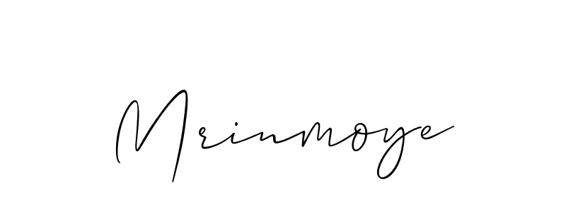 The best way (Allison_Script) to make a short signature is to pick only two or three words in your name. The name Mrinmoye include a total of six letters. For converting this name. Mrinmoye signature style 2 images and pictures png