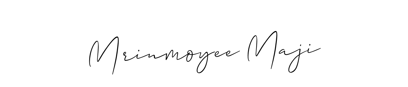 How to make Mrinmoyee Maji name signature. Use Allison_Script style for creating short signs online. This is the latest handwritten sign. Mrinmoyee Maji signature style 2 images and pictures png