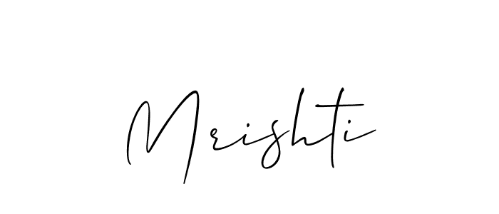 How to make Mrishti name signature. Use Allison_Script style for creating short signs online. This is the latest handwritten sign. Mrishti signature style 2 images and pictures png