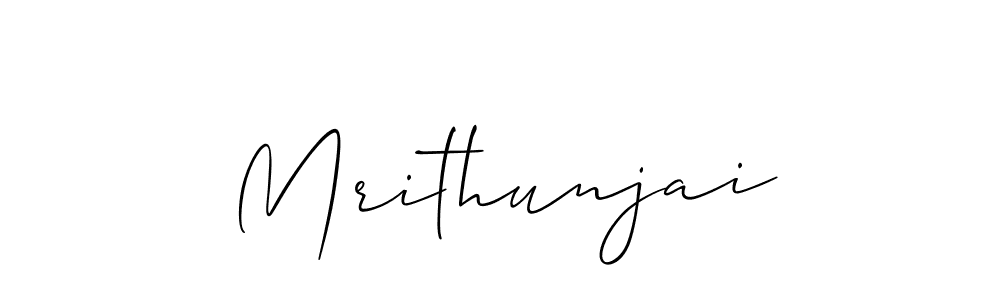 Make a beautiful signature design for name Mrithunjai. With this signature (Allison_Script) style, you can create a handwritten signature for free. Mrithunjai signature style 2 images and pictures png