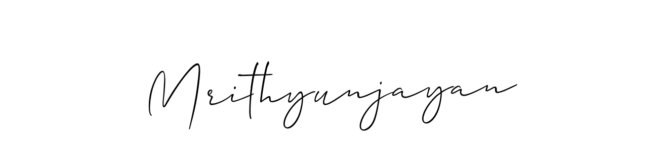 if you are searching for the best signature style for your name Mrithyunjayan. so please give up your signature search. here we have designed multiple signature styles  using Allison_Script. Mrithyunjayan signature style 2 images and pictures png