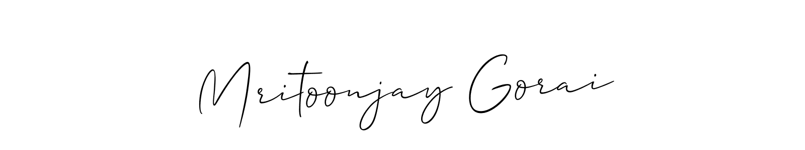 if you are searching for the best signature style for your name Mritoonjay Gorai. so please give up your signature search. here we have designed multiple signature styles  using Allison_Script. Mritoonjay Gorai signature style 2 images and pictures png