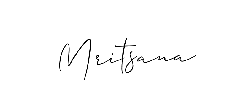 Allison_Script is a professional signature style that is perfect for those who want to add a touch of class to their signature. It is also a great choice for those who want to make their signature more unique. Get Mritsana name to fancy signature for free. Mritsana signature style 2 images and pictures png