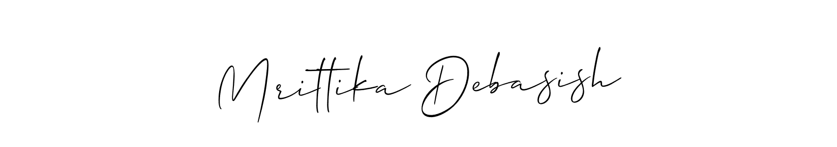 This is the best signature style for the Mrittika Debasish name. Also you like these signature font (Allison_Script). Mix name signature. Mrittika Debasish signature style 2 images and pictures png